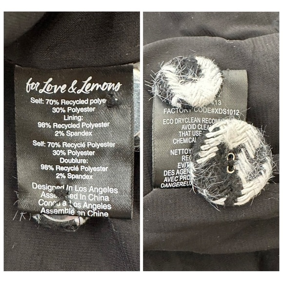 For Love and Lemons Bonnie Cropped Blazer Mini Skirt Houndstooth Suit Set Size M - Picture 10 of 16